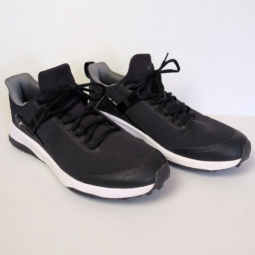 Puma Men's 9 Fusion EVO Golf Shoes Spikeless Comfort Black Active Sneakers